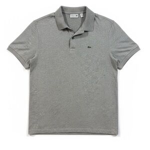Lacoste Men's 2XL Short Sleeve Polo Shirt Regular Fit Grey XXL